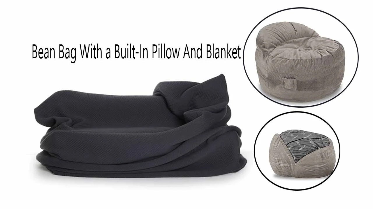 Bean Bag With a Built-In Pillow And Blanket