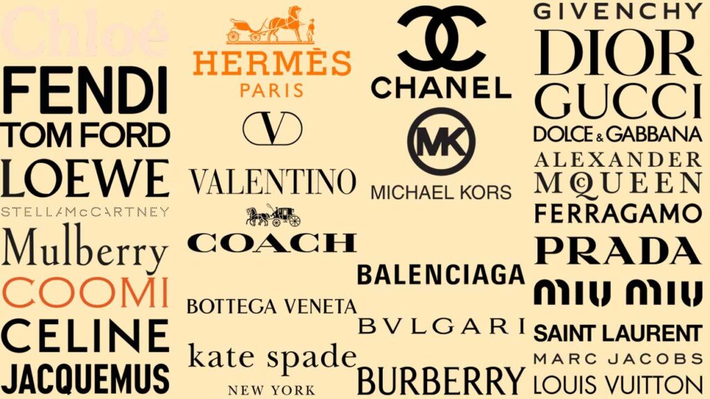 Luxury Bag Brands Icons